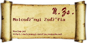 Molcsányi Zsófia névjegykártya