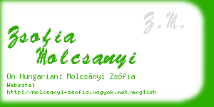 zsofia molcsanyi business card