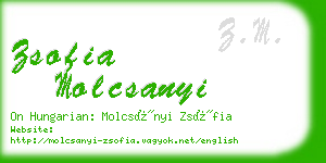 zsofia molcsanyi business card